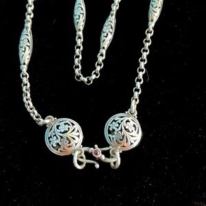 Konstantino Floral Scrolled Station Necklace